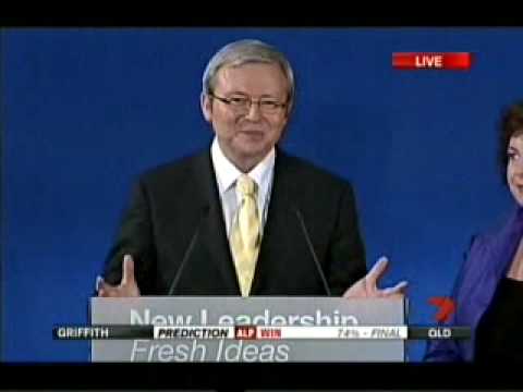 Kevin Rudd Says SORRY 3 times to ABORIGINES for stealing their children and trying to assimilate them. News Links: news.google.com.au Â· Standing ovation for PM's speech Â· Backs turned on Brendan Nelson Â· Keating says words mean more than money Â· Tuckey leaves before apology Â· Crowds celebrate Hundreds of Indigenous people witnessed Prime Minister Kevin Rudd saying sorry for the pain, suffering and hurt of the Stolen Generations, their descendants and the families left behind, in an historic motion in Federal Parliament this morning. A cross section of the nation arrived at Parliament House in Canberra this morning to hear Kevin Rudd apologise for the stolen generation. Schoolchildren wearing red, black and gold ribbons waited with indigenous and non-indigneous Australians to get a place inside the Great Hall. One of the people in the queue, Danny Morseu, orignally from the Torres Strait, said it was a historic day. "I'm here to witness a historic event in the history of Australia," the 49-year-old said. As rain clouds gathered overhead the spirit of the crowd was jovial. "There's an air of excitement," said Yael Sasson, 16, of Canberra. "Everyone's happy and anticipating something." Many thousands more assembled on a lawn in front of Parliament House to watch the apology on a big screen. As Mr Rudd delivered the first of three sorrys, loud applause and cheering rang out. Aboriginal flags and Australian flags coloured the air and, as Mr Rudd closed his address, the crowd <b>...</b>