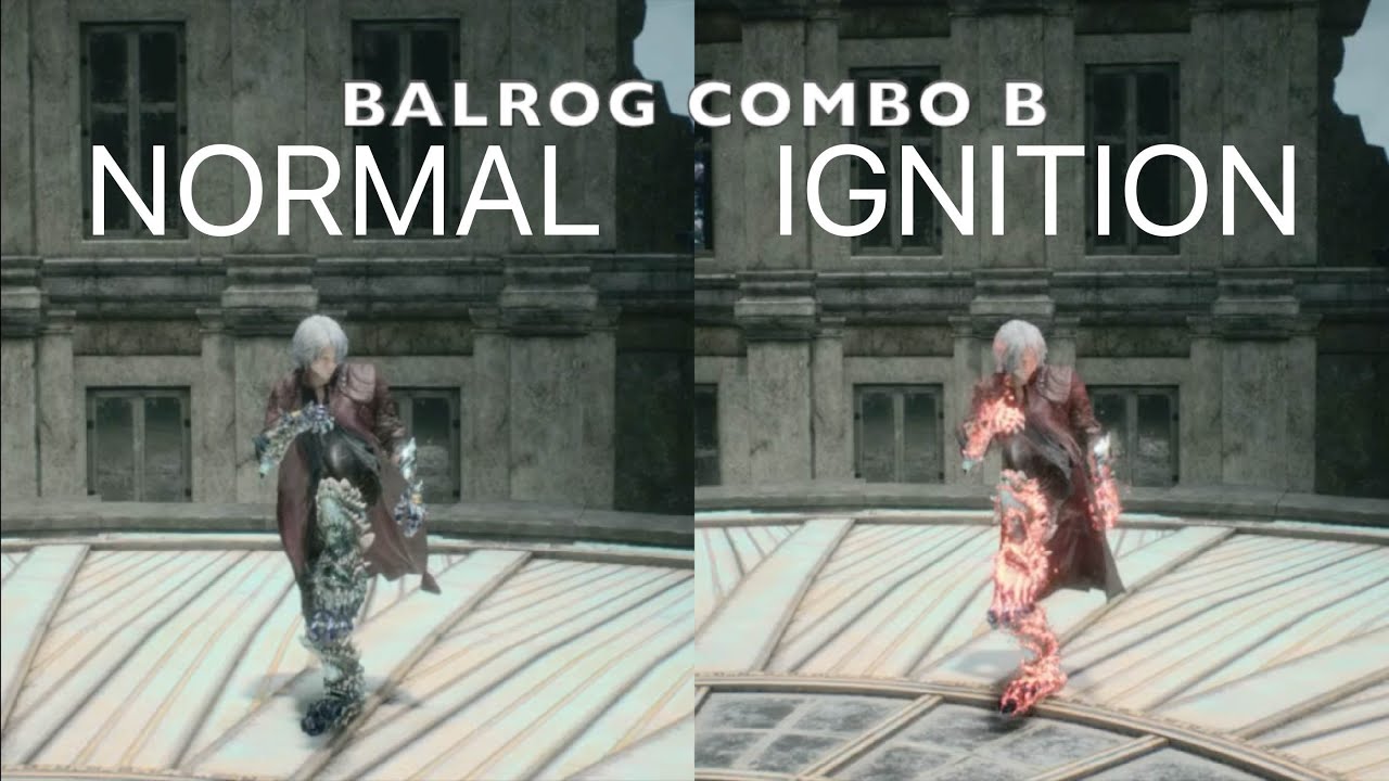 Devil May Cry 5 Balrog Skills Normal Vs Ignition Moveset Comparison バルログ の通常技とイグニション時のモーション比較 Youtube