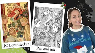 JC Leyendecker Master Study | Turn a color painting into ink art