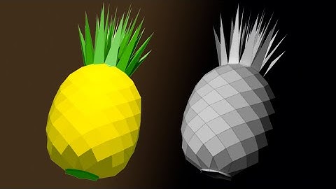 Low poly pineapple Vertex Chamfer Tool (Autodesk Maya Tutorial)