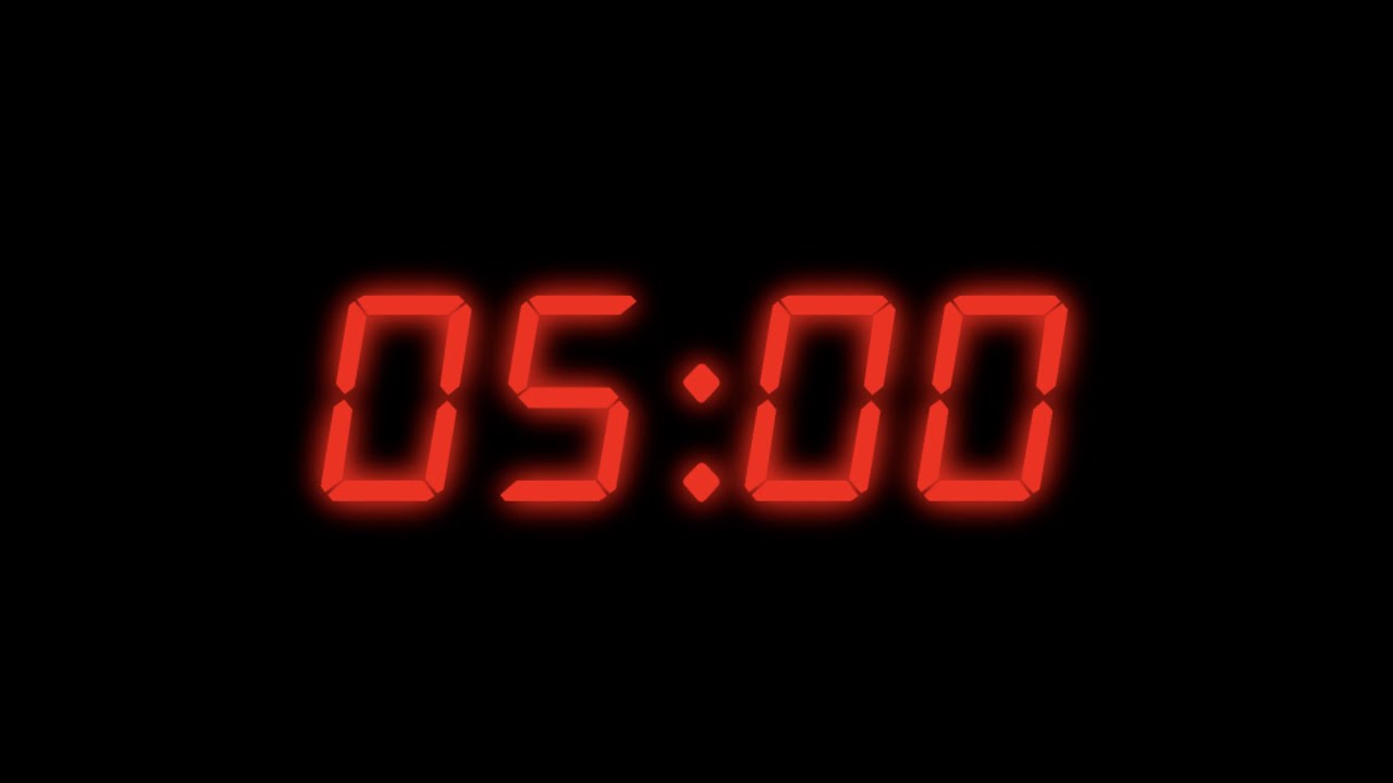 5 Minute Countdown | 8 Bit LCD Clock No Sound - YouTube
