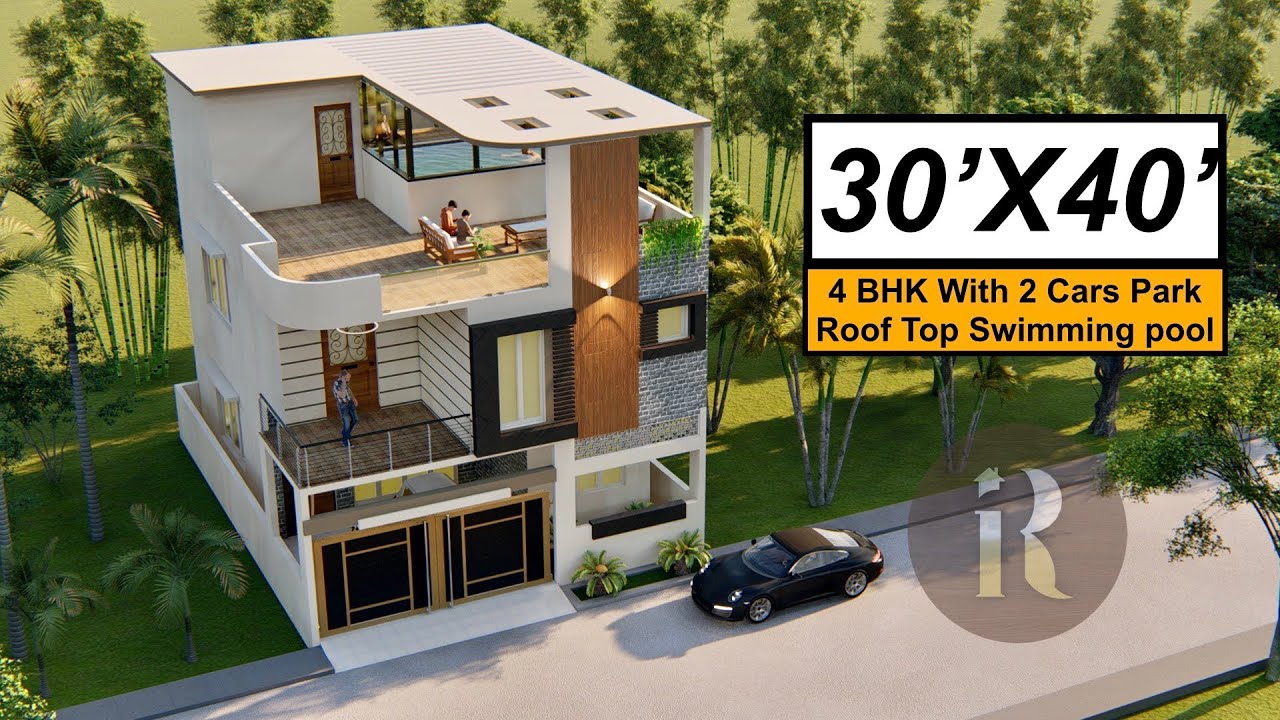 30X40 Duplex House design | 1200 Sqft House Plan | 9X12 Meters House