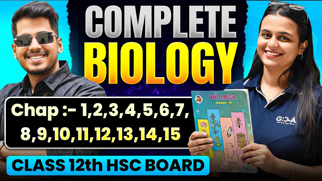 Class 12 Biology Full Syllabus 2026 | Chapter 1 to 15 Complete महा-Revision HSC Board By Tapi Miss