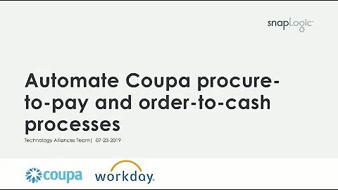 Automate Coupa procure-to-pay and order-to-cash processes
