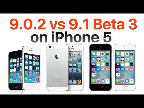 iPhone 5 iOS 9.1 Beta 3 vs iOS 9.0.2