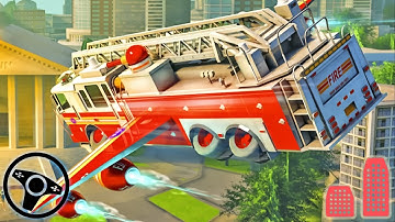Flying Firefighter Truck Transform Robot Games - Driving Fire Truck | Android Gameplay