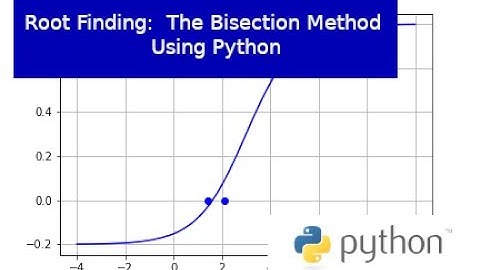 More on Root Finding:  The Bisection method Using Python