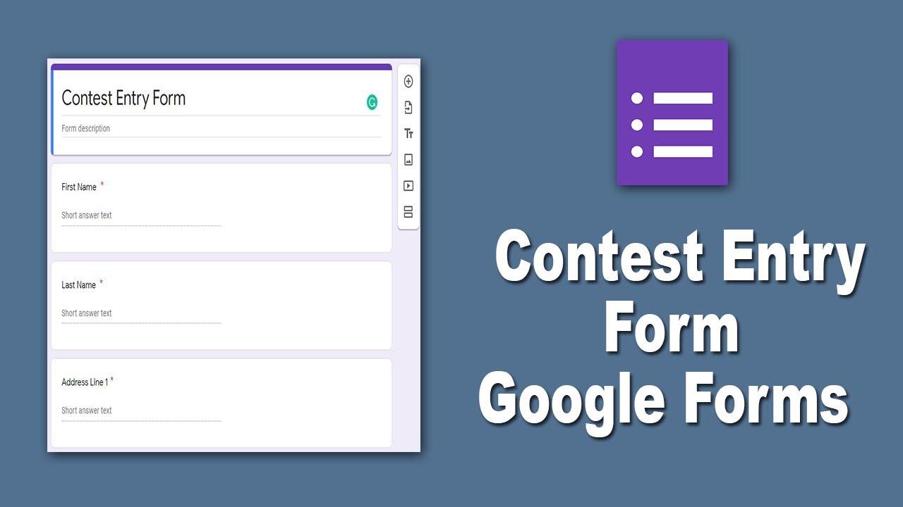 Giveaway Entry Form Template