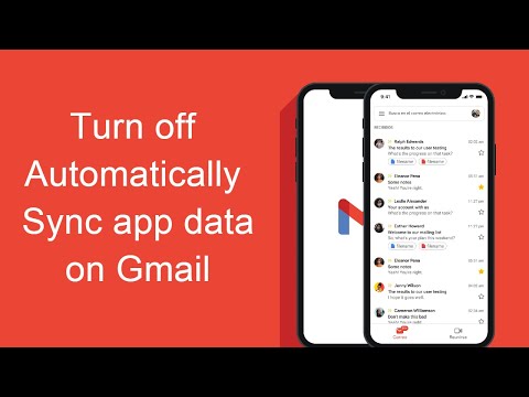 How to turn off automatically sync app data on Gmail Android?