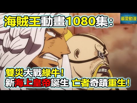 海賊王動畫1080集：雙災大戰綠牛！新海上皇帝誕生！亡者奇蹟重生！