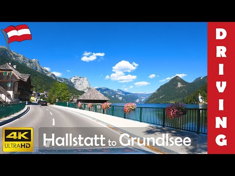 Driving in Austria 26: From Hallstatt to Bad Aussee and Grundlsee lake | 4K 60fps