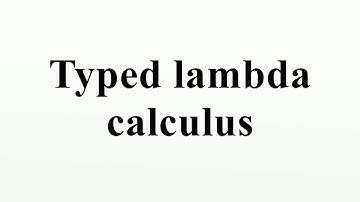 Typed lambda calculus