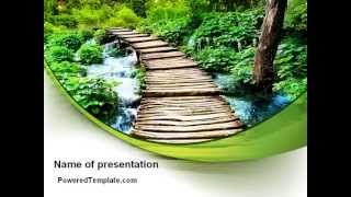 Wooden Path PowerPoint Template by PoweredTemplate.com