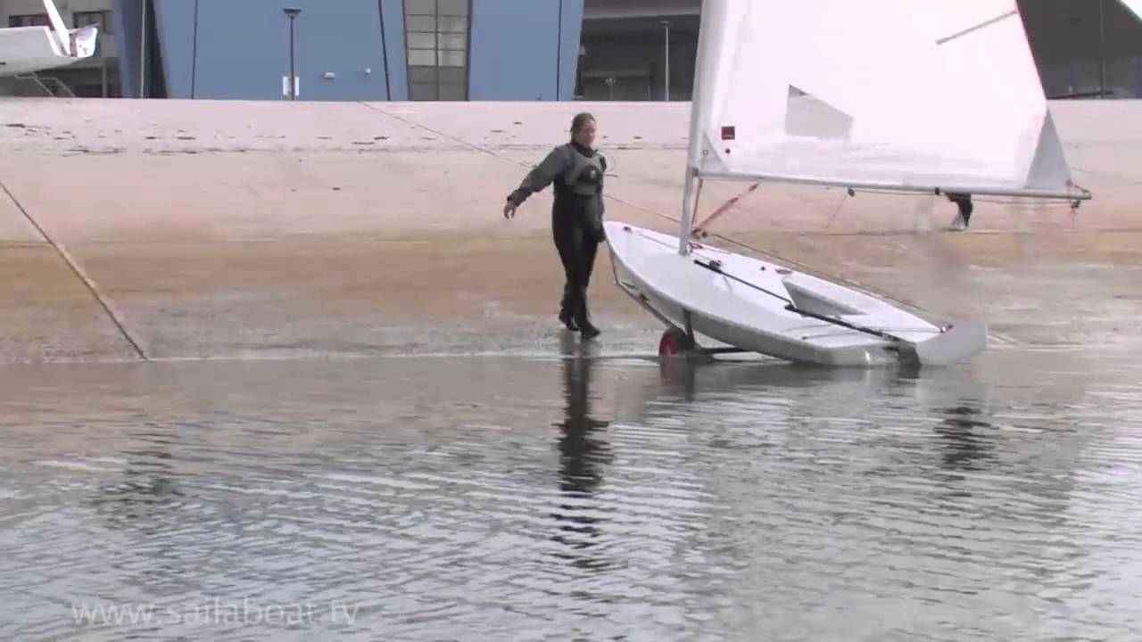 How to Sail - Single Handed - Beach Launching: Part 4 of 5: Offshore Wind