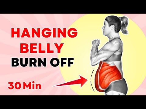 No-Jumping Hanging Belly Fat Workout: Burn Off Fat Without Impact | 30 Min Best Standing Exercises
