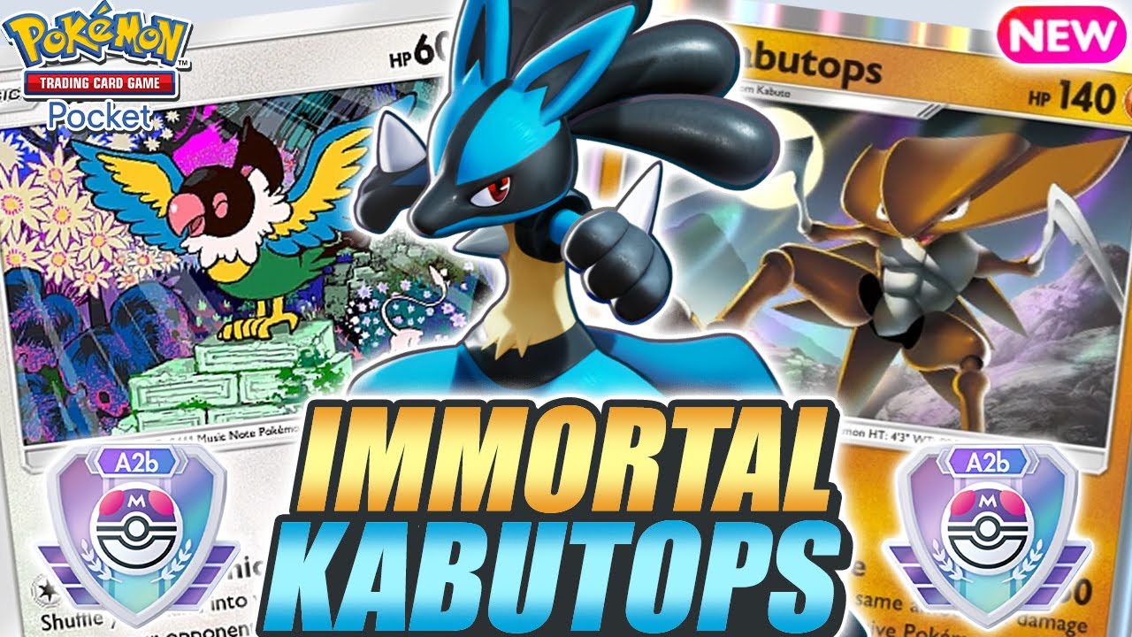 TO MASTER BALL RANK ! KABUTOPS & LUCARIO Destroy DARKRAI GIRATINA Deck ! - Pokemon TCG Pocket
