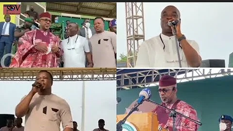 GOVERNORS, DAPO ABIODUN DANCES WITH K1 DE ULTIMATE/ LANRE 'ATORISE' PERFORMANCE AT FLAG-OFF CEREMONY