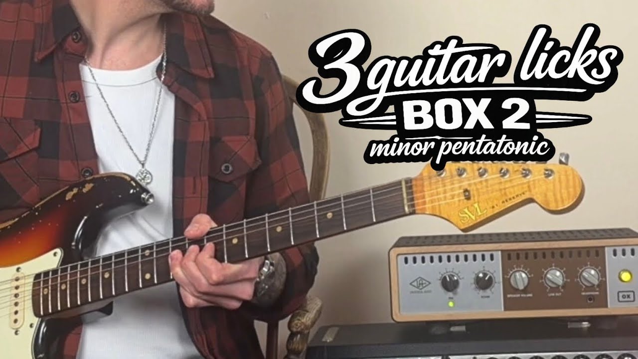 3 Essential Guitar Licks - Box 2 Minor Pentatonic 