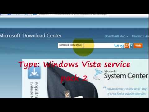 How To Download Windows Vista Service Pack 2