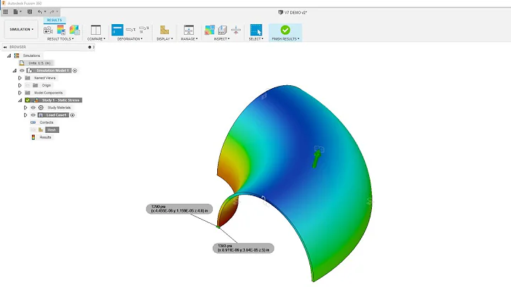 Autodesk Fusion 360 Validation 7 - Toroidal Shell with Uniform Internal Pressure