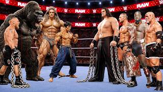Brock Lesnar Bruce Lee King Kong Giant vs Goldberg Randy Orton Great Khali Oba Femi Match Brock Lesnar Bruce Lee King Kong Giant vs Goldberg Randy Orton Great Khali Oba Femi Match
