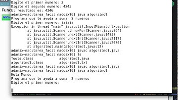 Ejemplo de suma de 2 numeros JAVA