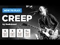 🎸 Creep • Radiohead guitar lesson (easy version without barre chords)