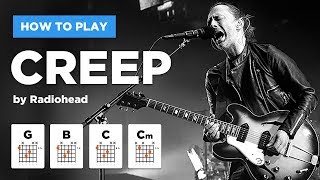 🎸 Creep • Radiohead guitar lesson (easy version without barre chords)