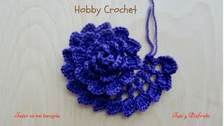 Flor a crochet Nº 6 paso a paso.