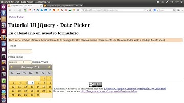 jQuery UI - Tutorial 3 - Widget DatePicker