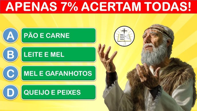 100 Perguntas Bíblicas: Quiz (nível fácil) - Bíblia