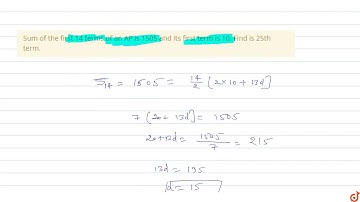 Sum of the first 14 terms of an AP is 1505 and its first term is 10. Find is 25th term.