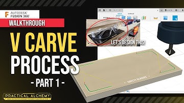 Complete V-Carving Walkthrough Start to Finish  [Part 1] - Modeling, CAM Setup, Toolpaths Fusion 360