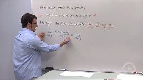 Evaluating Limits Algebraically, Part 2