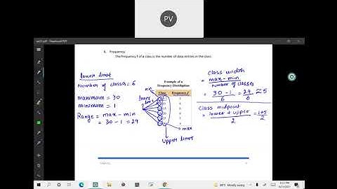Chapter 2: section 2.1 -  Frequency distribution table