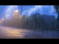 Sleep Instantly in 3 Minutes with Heavy Rain, Lightning, Strong Wind & Rumble Thunderstorm at Night