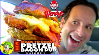 Wendy's® PRETZEL BACON PUB CHICKEN SANDWICH Review 👧🥨🥓🐔 ⎮ Peep THIS Out! 🕵️‍♂️