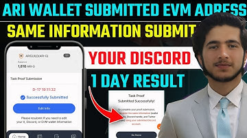 Ari Wallet Airdrop Task Proof Submit Guide | Ari Wallet New Update | Ari Wallet Listing Date