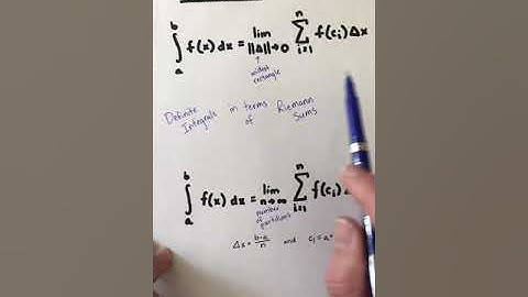 Definite Integrals as Limits of Riemann Sums
