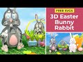 3d easter bunny craft  make an easter rabbit from card