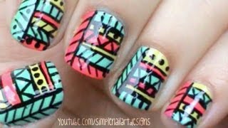 Tribal Print Nails