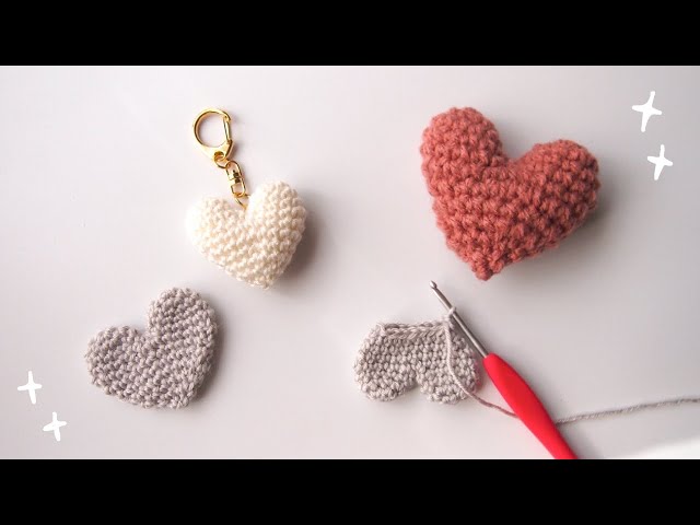 ゆっくり編む♡ハートの編み方【かぎ針編み初心者向け】how to crochet