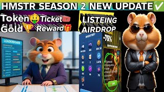 Hamster Season 2 Token And Ticket Reward And Confirm Listing Airdrophamster New Update