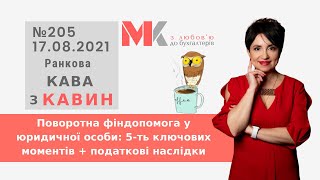 Поворотна фіндопомога у юридичної особи: 5-ть ключових моментів + податкові наслідки у випуску №205