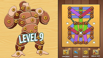 🏅 NUTS & BOLTS 3D: Screw Master 🤪 Level 9 🧩 Gameplay Walkthrough
