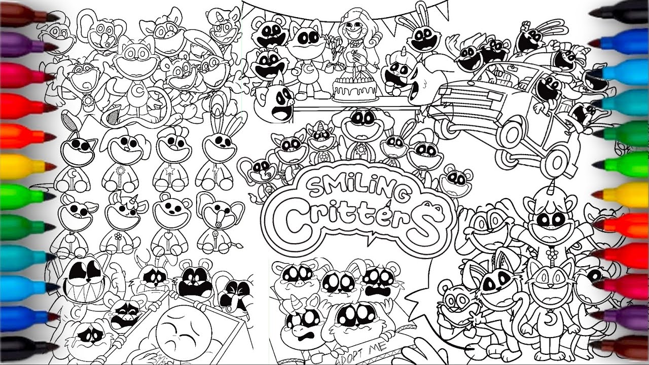 Poppy Playtime 3 Coloring Pages Mix / How to Color all Monster and Boss / Satisfying Colouring