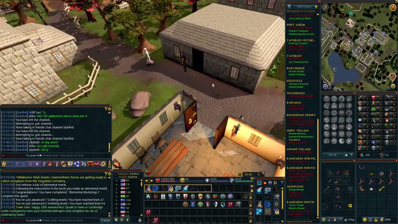 RS3 HCIM Series Part 14 - Elemental Workshop Quest + Doric's Mining & Smithing Quests + Runecrafting