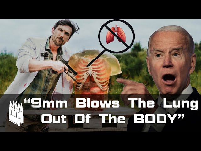 Testing President Biden's 9mm blow the lungs out the body statement class=