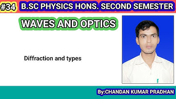 WAVES AND OPTICS: Diffraction of light and it