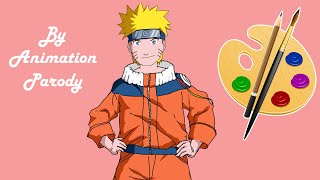 Anime drawing how to draw Naruto Uzumaki step by step using open toonz colorization tutorial screenshot 3